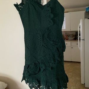 Hunter Green crochet dress